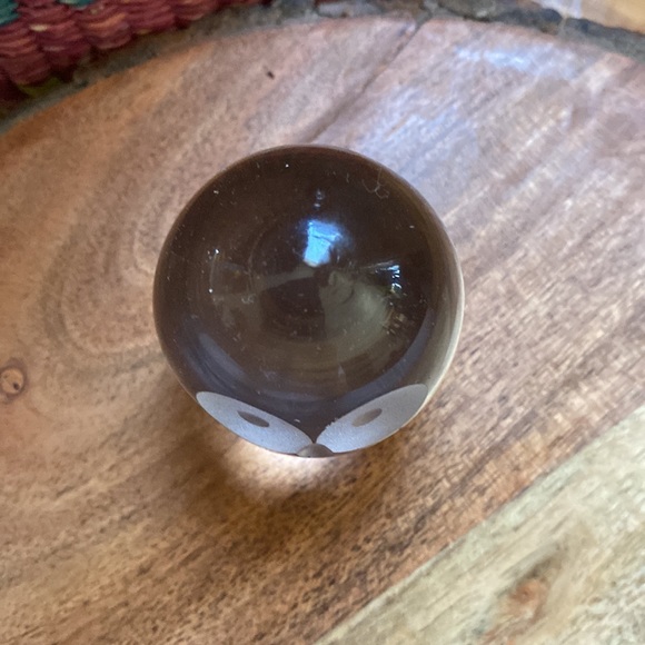 Vintage decorative etched glass owl figurine or paperweight - Picture 4 of 11